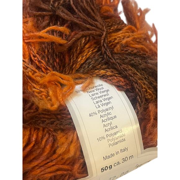 Gedifra CHAPELLO Italian Bulky Wool Yarn | 4221 Brown Orange Rust - Picture 3 of 5